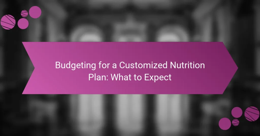 Budgeting for a Customized Nutrition Plan: What to Expect