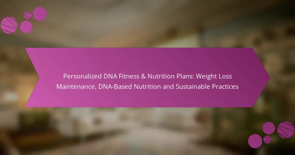 Personalized DNA Fitness & Nutrition Plans: Weight Loss Maintenance, DNA-Based Nutrition and Sustainable Practices