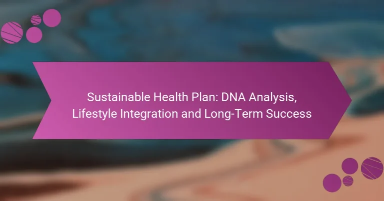 Sustainable Health Plan: DNA Analysis, Lifestyle Integration and Long-Term Success